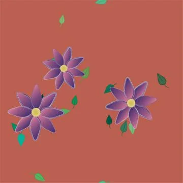 Floral ornamental vector pattern. Seamless design leafs texture. Stockillustratie
