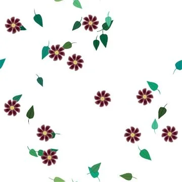 Floral ornamental vector pattern. Seamless design leafs texture. Illustrazione stock