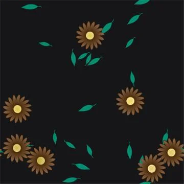 Floral ornamental vector pattern. Seamless design leafs texture. 스톡 일러스트