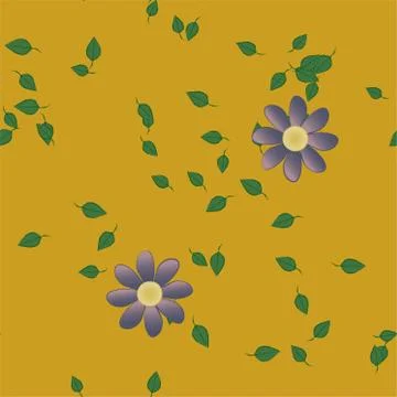 Floral ornamental vector pattern. Seamless design leafs texture. Illustrazione stock