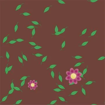 Floral ornamental vector pattern. Seamless design leafs texture. Stock Illustration