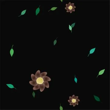 Floral ornamental vector pattern. Seamless design leafs texture. Stockillustratie