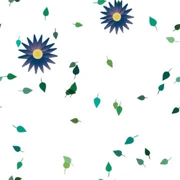 Floral ornamental vector pattern. Seamless design leafs texture. 스톡 일러스트