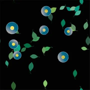 Floral ornamental vector pattern. Seamless design leafs texture. Stockillustratie