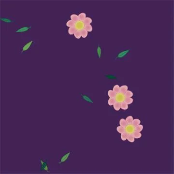 Floral ornamental vector pattern. Seamless design leafs texture. Stock Illustration