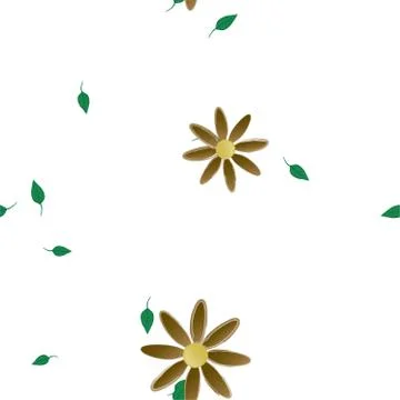 Floral ornamental vector pattern. Seamless design leafs texture. Stock Illustration