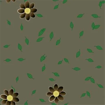 Floral ornamental vector pattern. Seamless design leafs texture. Stockillustratie