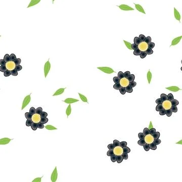 Floral ornamental vector pattern. Seamless design leafs texture. 스톡 일러스트