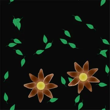 Floral ornamental vector pattern. Seamless design leafs texture. Stock Illustration