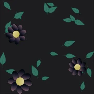 Floral ornamental vector pattern. Seamless design leafs texture. Illustrazione stock