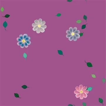 Floral ornamental vector pattern. Seamless design leafs texture. Stockillustratie