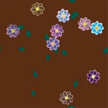 Floral ornamental vector pattern. Seamless design leafs texture. Stockillustratie
