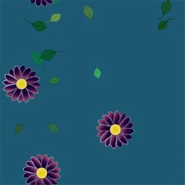 Floral ornamental vector pattern. Seamless design leafs texture. Stock Illustration
