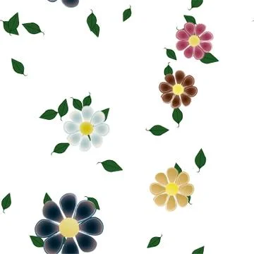 Floral ornamental vector pattern. Seamless design leafs texture. Illustrazione stock