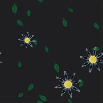 Floral ornamental vector pattern. Seamless design leafs texture. Stockillustratie