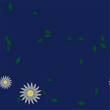 Floral ornamental vector pattern. Seamless design leafs texture. Stock Illustration
