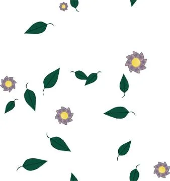 Floral ornamental vector pattern. Seamless design leafs texture. Stockillustratie