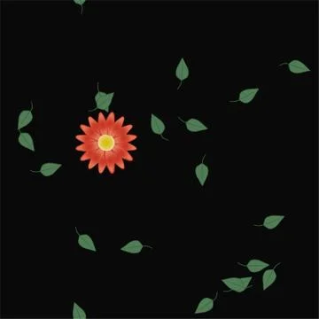 Floral ornamental vector pattern. Seamless design leafs texture. Stock Illustration