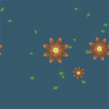 Floral ornamental vector pattern. Seamless design leafs texture. Stock Illustration