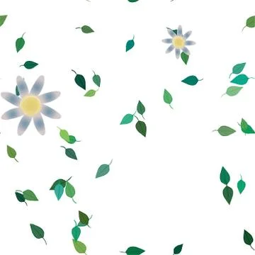 Floral ornamental vector pattern. Seamless design leafs texture. Stock Illustration