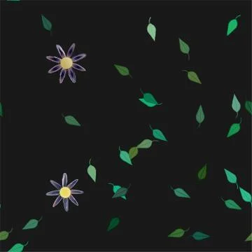 Floral ornamental vector pattern. Seamless design leafs texture. Stockillustratie