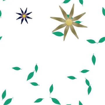Floral ornamental vector pattern. Seamless design leafs texture. Illustrazione stock
