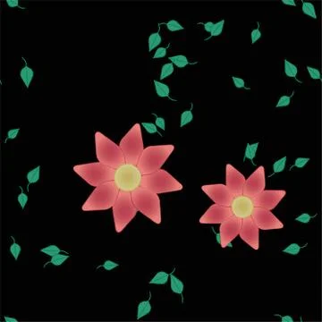 Floral ornamental vector pattern. Seamless design leafs texture. 스톡 일러스트