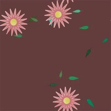 Floral ornamental vector pattern. Seamless design leafs texture. Stock Illustration