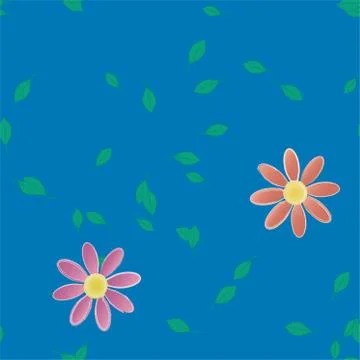 Floral ornamental vector pattern. Seamless design leafs texture. 스톡 일러스트