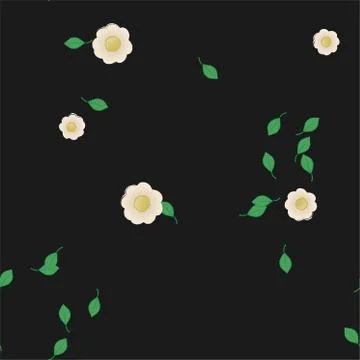 Floral ornamental vector pattern. Seamless design leafs texture. Stock Illustration