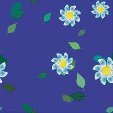 Floral ornamental vector pattern. Seamless design leafs texture. Stock Illustration