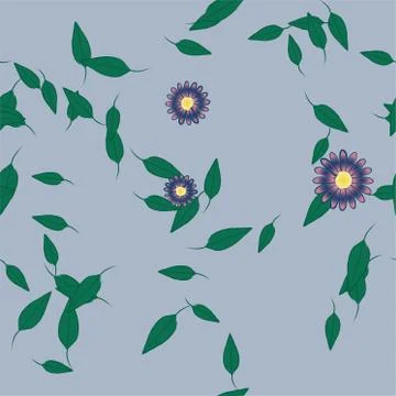 Floral ornamental vector pattern. Seamless design leafs texture. 스톡 일러스트