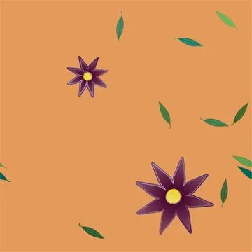 Floral ornamental vector pattern. Seamless design leafs texture. 스톡 일러스트