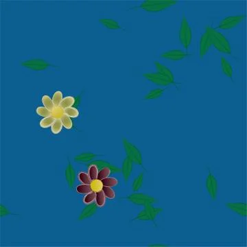 Floral ornamental vector pattern. Seamless design leafs texture. Stockillustratie
