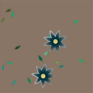 Floral ornamental vector pattern. Seamless design leafs texture. Stock Illustration