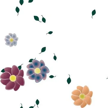 Floral ornamental vector pattern. Seamless design leafs texture. Stockillustratie