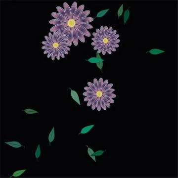 Floral ornamental vector pattern. Seamless design leafs texture. 스톡 일러스트