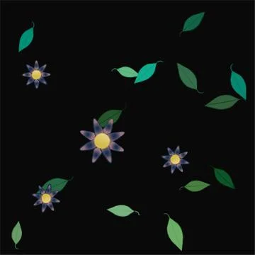 Floral ornamental vector pattern. Seamless design leafs texture. Illustrazione stock