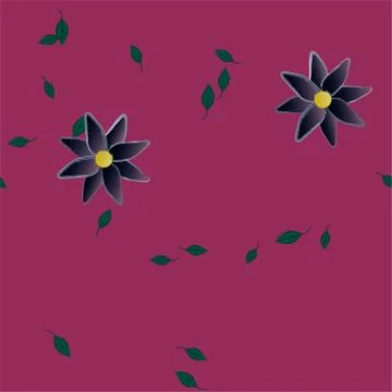 Floral ornamental vector pattern. Seamless design leafs texture. Stock Illustration