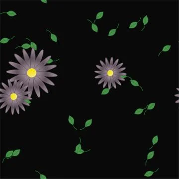 Floral ornamental vector pattern. Seamless design leafs texture. Stockillustratie