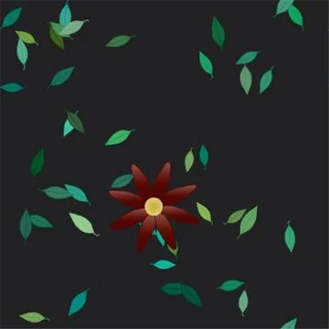 Floral ornamental vector pattern. Seamless design leafs texture. 스톡 일러스트