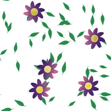 Floral ornamental vector pattern. Seamless design leafs texture. Stockillustratie