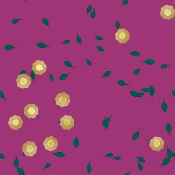 Floral ornamental vector pattern. Seamless design leafs texture. 스톡 일러스트