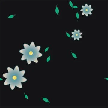 Floral ornamental vector pattern. Seamless design leafs texture. Stock Illustration