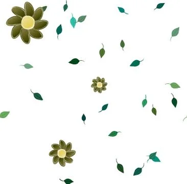 Floral ornamental vector pattern. Seamless design leafs texture. Illustrazione stock