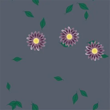 Floral ornamental vector pattern. Seamless design leafs texture. Stockillustratie