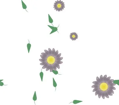 Floral ornamental vector pattern. Seamless design leafs texture. Stock Illustration