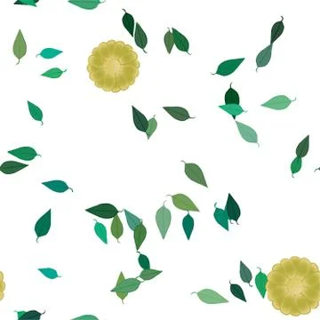 Floral ornamental vector pattern. Seamless design leafs texture. Stockillustratie