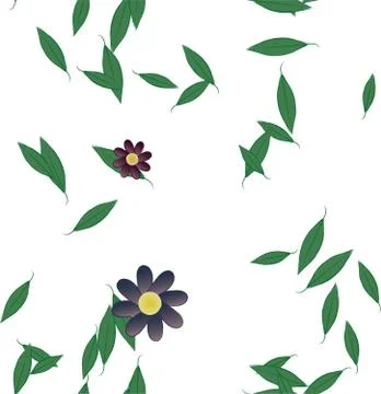 Floral ornamental vector pattern. Seamless design leafs texture. 스톡 일러스트