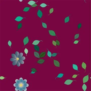 Floral ornamental vector pattern. Seamless design leafs texture. Stockillustratie